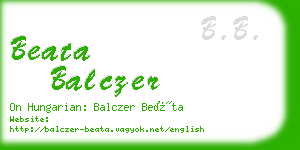 beata balczer business card